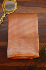 Champagne Gold Tissue Tussar Silk Saree