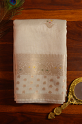 Powder Blue Chiniya Silk Saree — Chiniya Silk