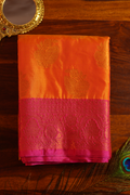 Orange Katan Silk Banarasi Saree