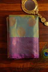 Sea Green Katan Silk Banarasi Saree