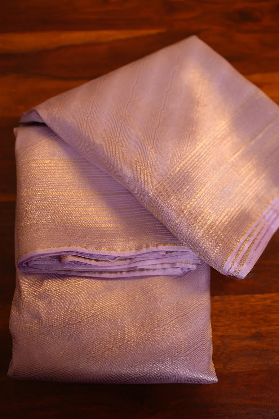 Lavender Tissue Tussar Silk Saree