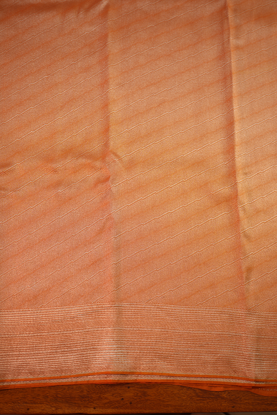 Champagne Gold Tissue Tussar Silk Saree — view 2