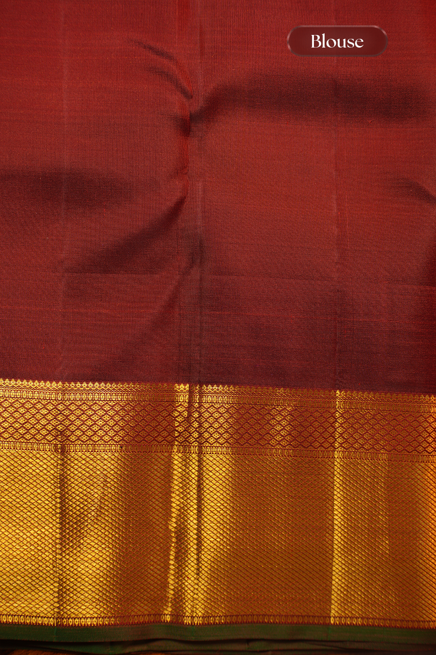 Coffee Brown Pure Kanjivaram Silk Saree — view 4