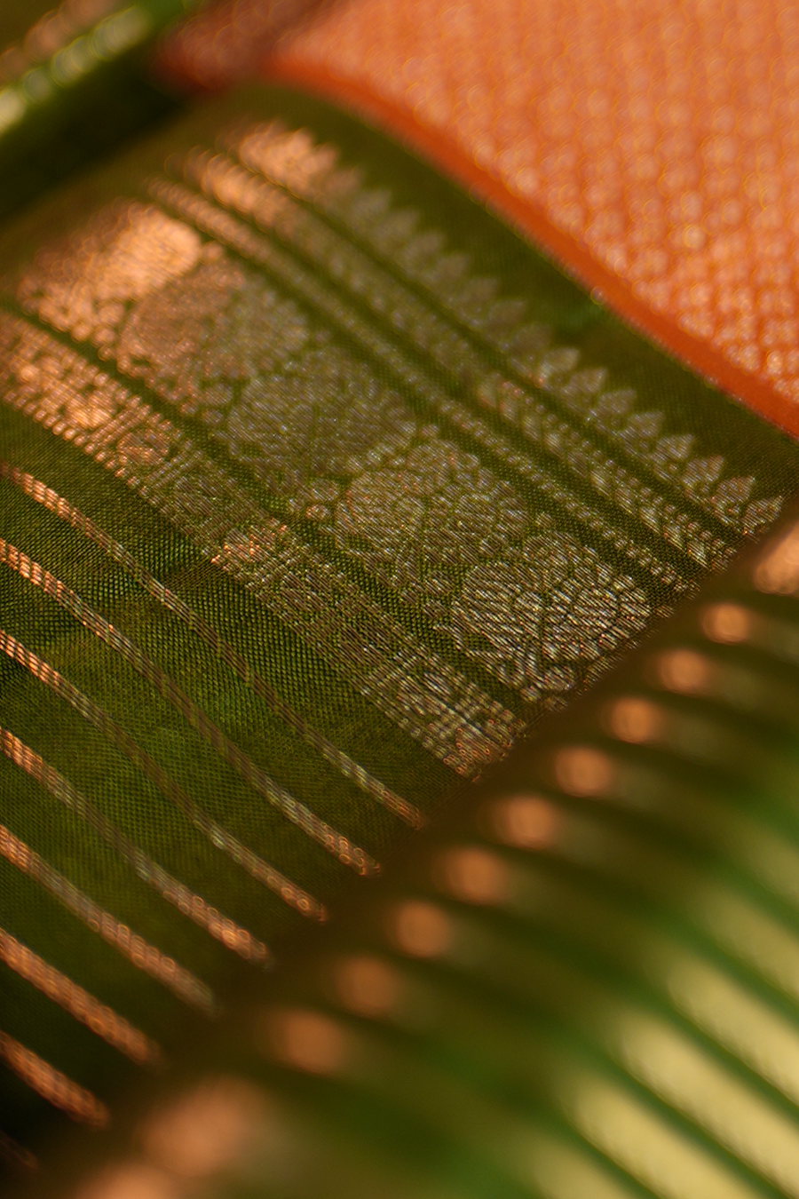 Mustard Gold Pure Kanjivaram Silk Saree — view 4