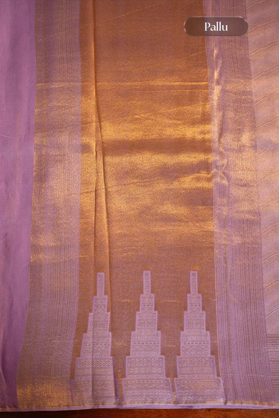 Lavender Tissue Tussar Silk Saree