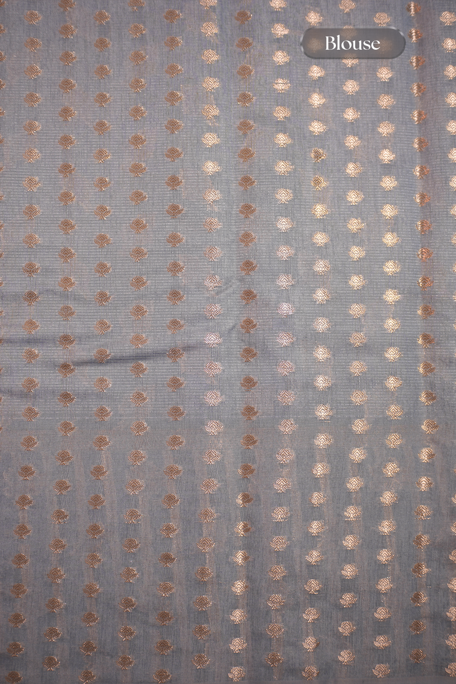 Sky Blue Tussar Silk Saree — view 5