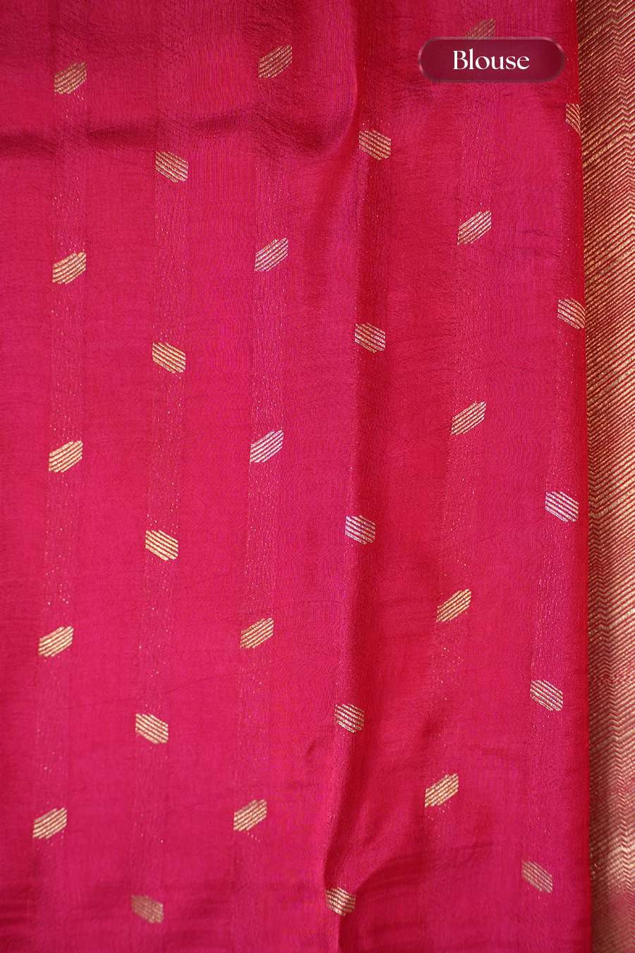 Coral Pink Tissue Tussar Silk Saree — view 5