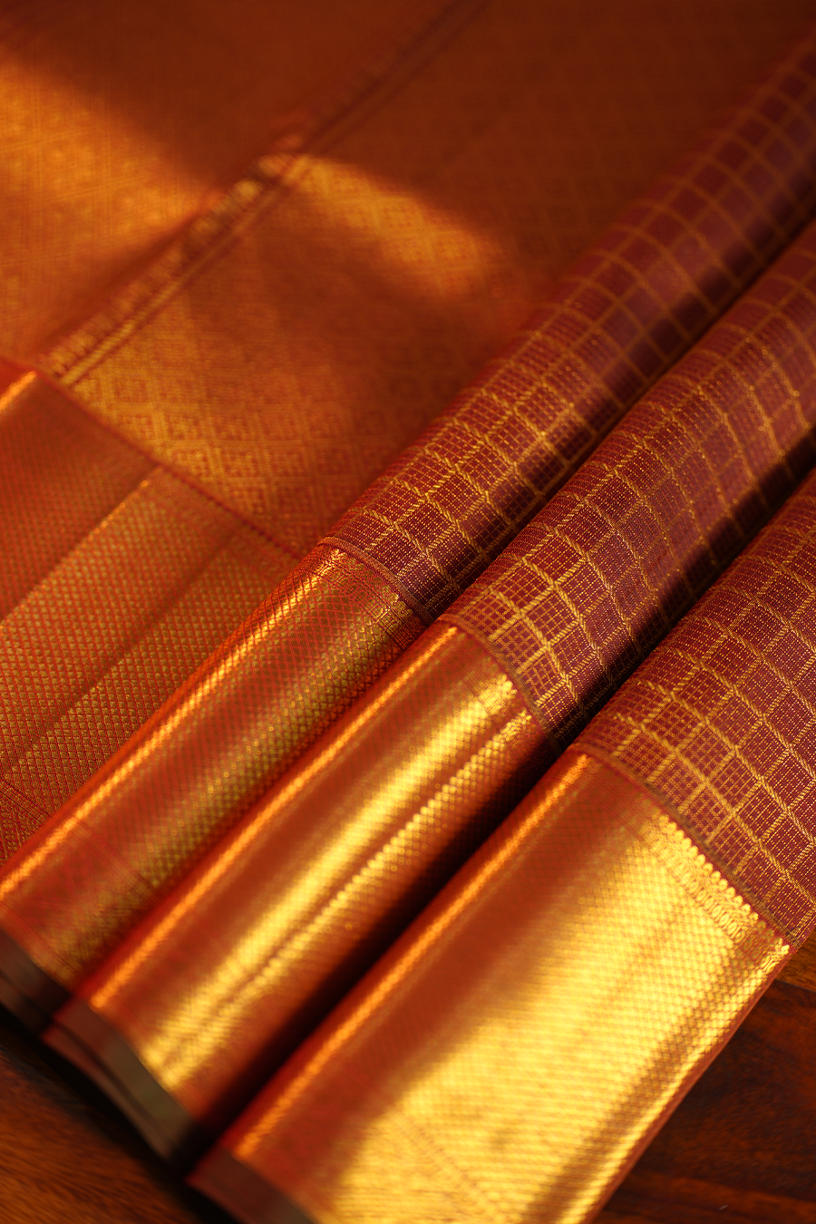 Coffee Brown Pure Kanjivaram Silk Saree — view 5