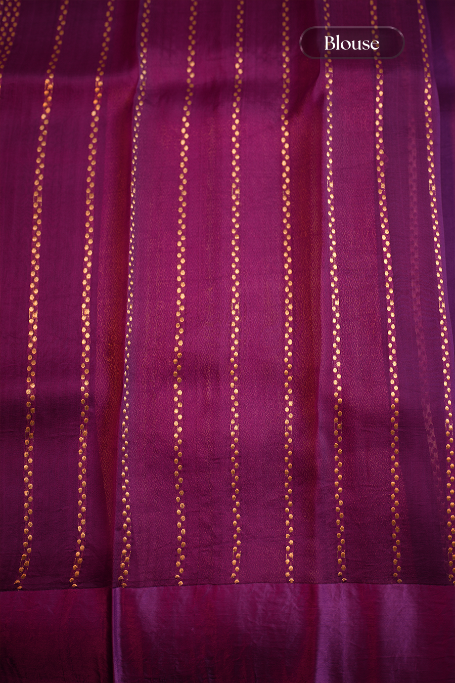 Royal Purple Pure Organza Silk Saree — view 5