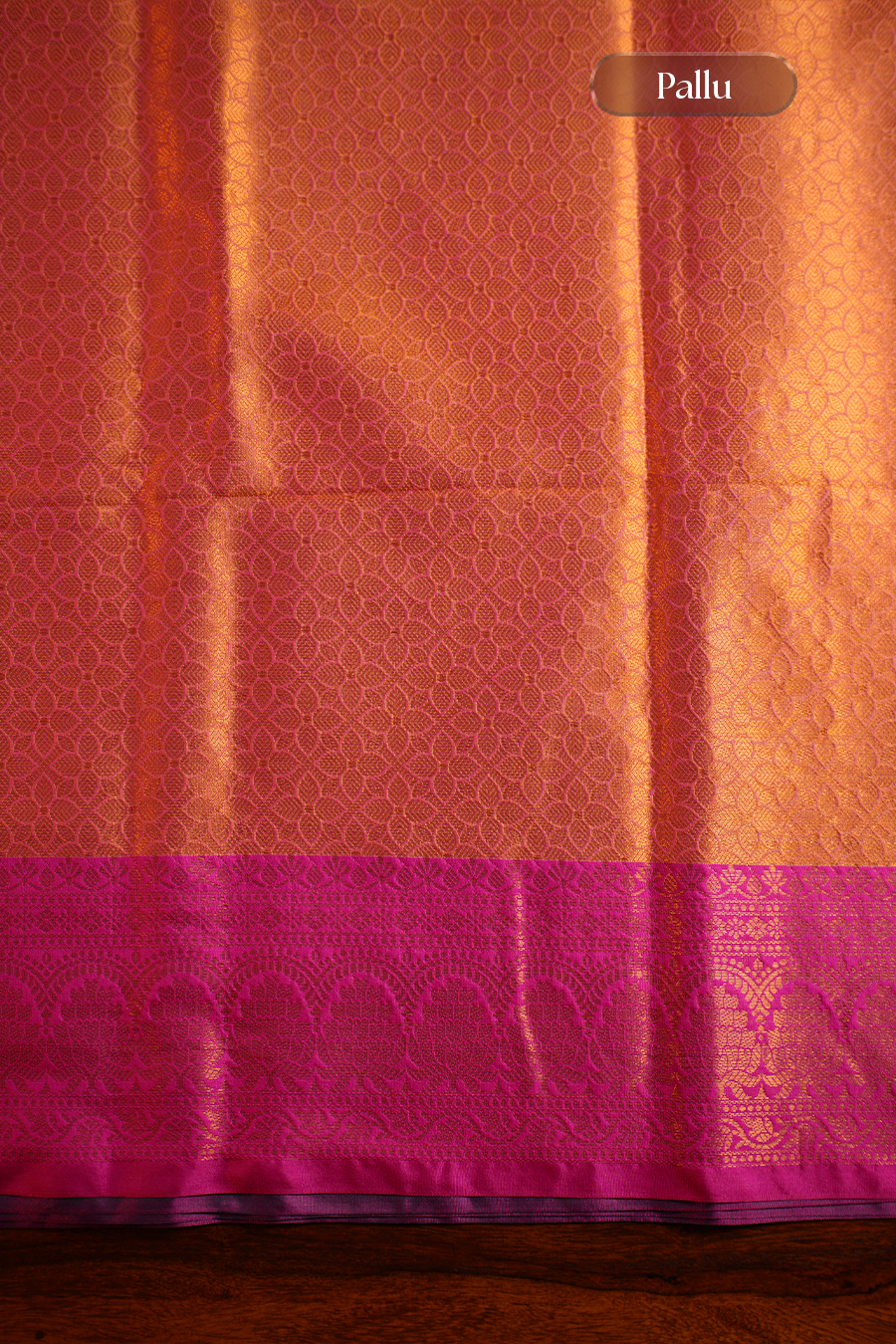 Sea Green Katan Silk Banarasi Saree — view 5