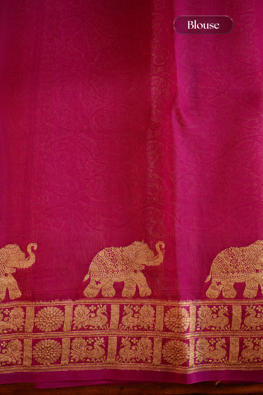 Classic Red Pure Organza Silk Saree — view 7