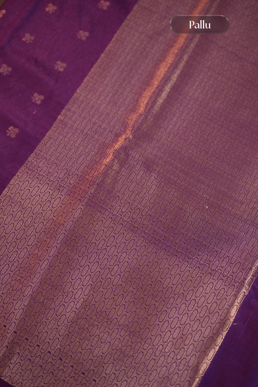 Purple Chanderi Silk Saree — view 6