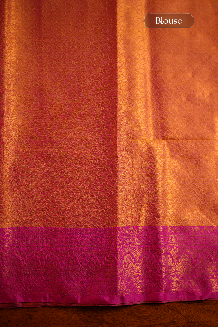 Mustard Yellow Katan Silk Banarasi Saree — view 6