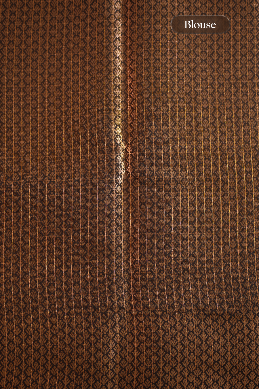 Black Checks Chiniya Silk Banarasi Saree — view 7