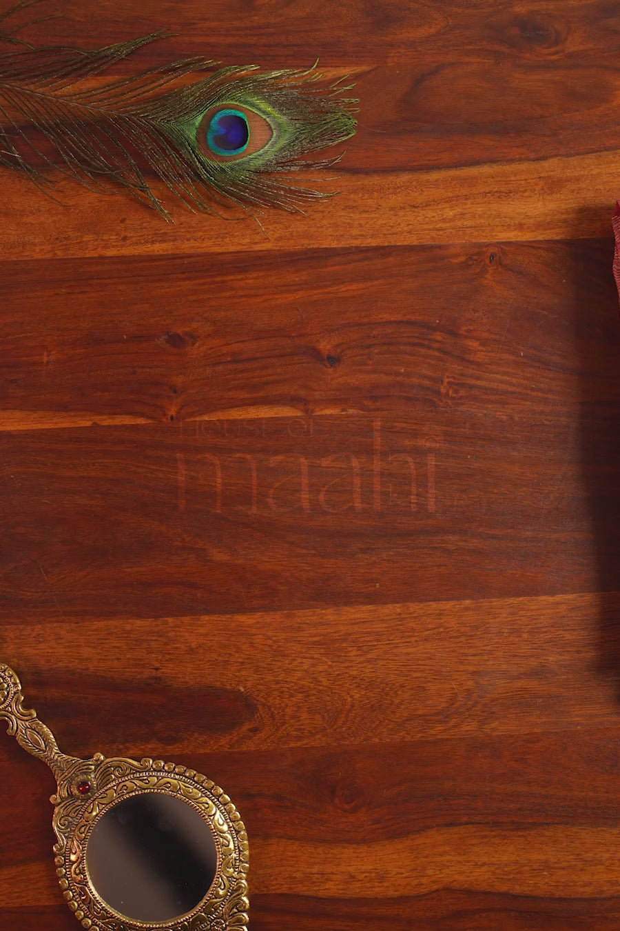 Coral Pink Tissue Tussar Silk Saree — video